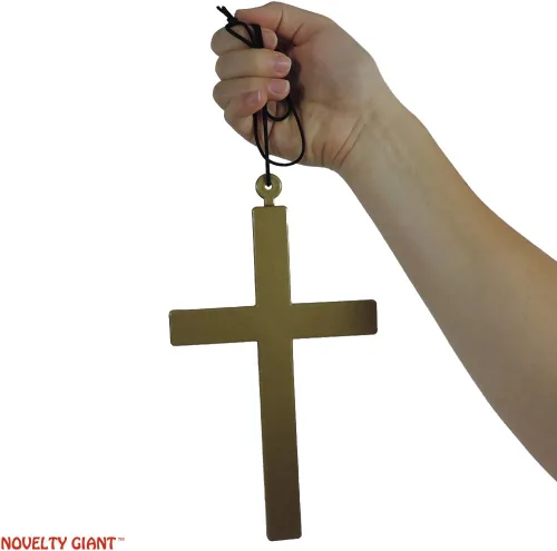 Vista 6 de Crucifijo de Cruz de Sacerdote Monje Monje de Plástico