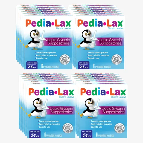 Vista 9 de Pedia-Lax Supositorios líquidos de glicerina para niños de 2 a 5 años, laxante suave para aliviar el estreñimiento para niños, 6 unidades, paquete
