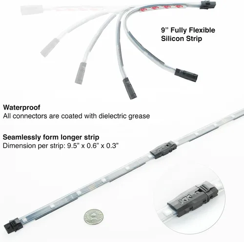 Vista 4 de XKGLOW KS-CAR-ADVANCE Tiras de luz LED y kit