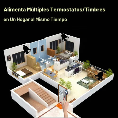 Vista 6 de Transformador de timbre 16V 30VA Fuente de alimentación AC Adaptador de corriente del termostato Transformador de timbre de puerta con cable
