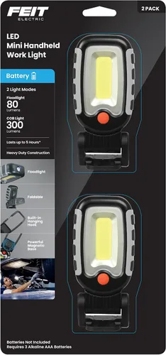 Vista 12 de Feit Electric WORK2000 - Luz de trabajo LED portátil recargable ultra brillante de 2000 lúmenes