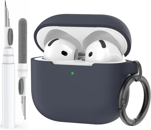 Vista 27 de AhaStyle Funda Protectora de Silicona Mejorada [LED Frontal Visible] Compatible con Apple AirPods 2 y 1 (Negro)