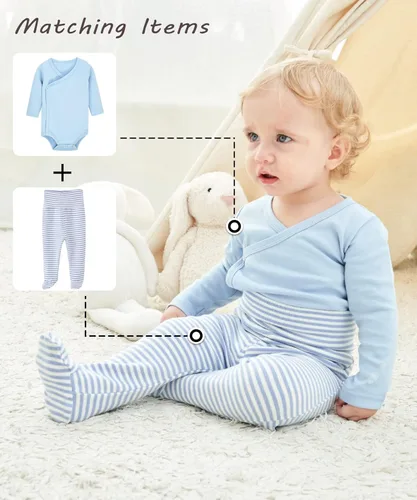 Vista 3 de Enfants Chéris 2 Pack De Bebé Pie Pantalones Recién Nacido-12 Meses