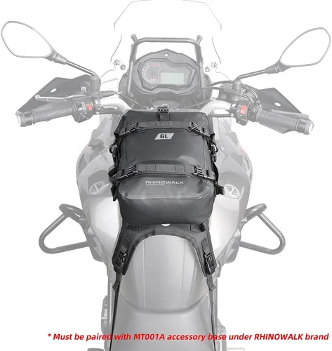 Vista 7 de Rhinowalk Bolsa de parachoques delantero de motocicleta, bolsa de cola, bolsa lateral de motocicleta de 6 L, bolsa de sillín completa impermeable