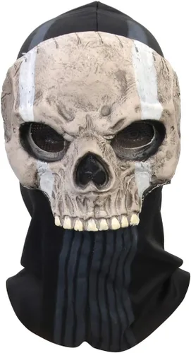 Vista 5 de Máscara de Calavera Fantasma de Cara Completa para Juegos de Guerra y Deportes al Aire Libre Multicolor1