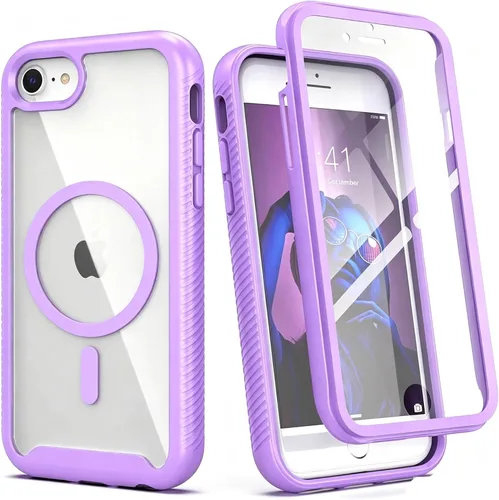 Vista 10 de IDweel para iPhone SE 2020, para iPhone 8 y 7 y SE 2022 (SE 2ª/3ª), funda protectora de cuerpo completo de ajuste delgado con amortiguación de Negro
