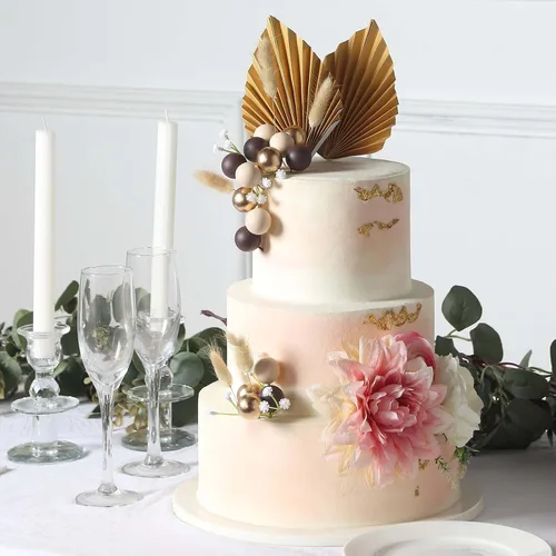 Vista 8 de Efavormart - Decoración LED para tartas con plumas reales, corona floral con luz intermitente para guirnalda, bonita decoración con luz LED