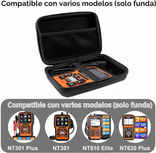 Vista 3 de Leayjeen - Funda de viaje compatible con NT301 Obd2, color negro