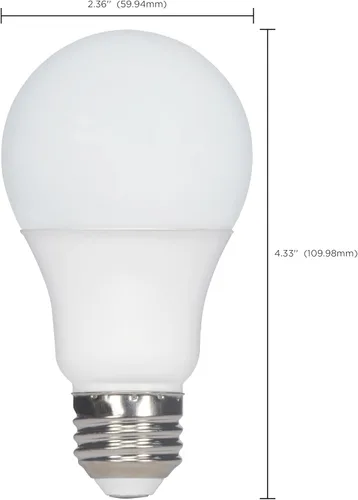Vista 4 de Satco Bombilla LED A19 11402 de 5.8 W, repuesto de 40 W, blanco cálido 2700 K, 450 lúmenes