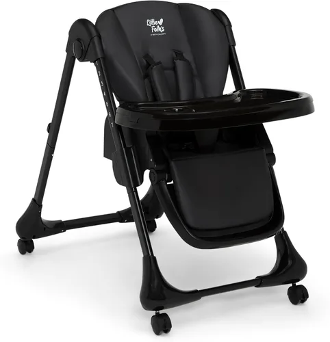 Vista 15 de Little Folks by Delta Children 2-in-1 SlimFold High Chair for Babies and Toddlers, Black Negro