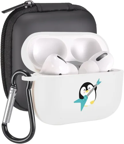 Vista 27 de Funda de mariposas rosas para AirPods Pro con llavero, diseño de animales lindos funda protectora de TPU suave compatible con AirPods Pro Charging
