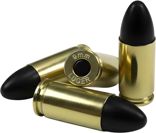 Vista 2 de Tapas de presión para Luger de 9mm - Rondas de entrenamiento simuladas - Juego de 10
