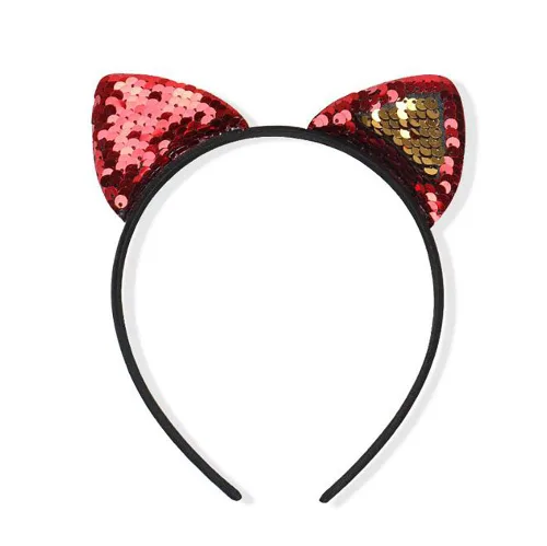 Vista 5 de 8 diademas con orejas de gato con lentejuelas brillantes para el pelo para fiestas disfraces y decoraciones diarias