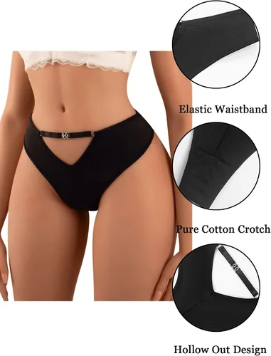 Vista 5 de Tanga en T para mujer, bragas de cintura baja, ropa interior sexy