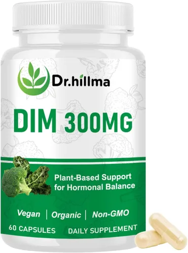 Vista 8 de Suplemento DIM de 300 mg, equilibrio hormonal para mujeres y hombres, metabolismo de estrógeno y apoyo a la menopausia, soporte antioxidante