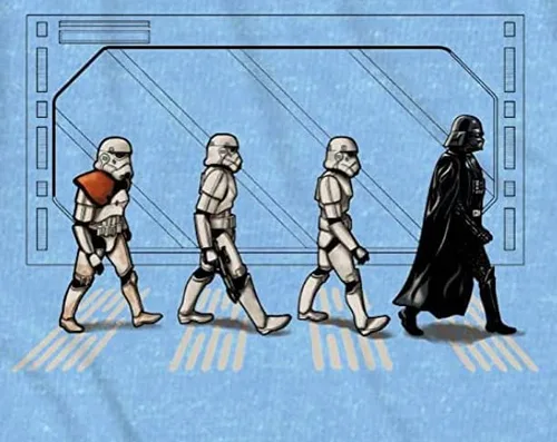 Vista 3 de Star Wars Death Star Road Stormtrooper Crossing Camiseta para hombre