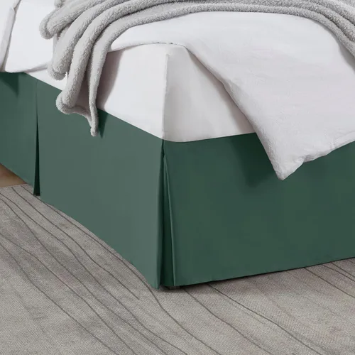 Vista 30 de Nestl Falda de cama individual blanca – Falda de cama de tamaño individual de 14 pulgadas de caída – Faldas de cama de microfibra cepillada – Falda