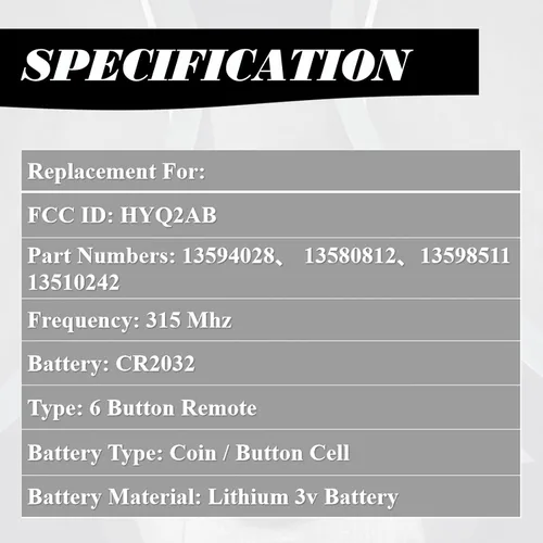 Vista 4 de Llavero de repuesto compatible con Cadillac Escalade 2015-2020 Escalade ESV 2015-2020 de proximidad inteligente sin llave, control remoto, arranque