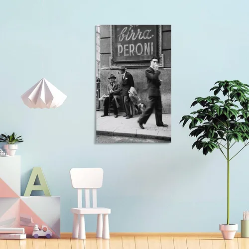 Vista 4 de AAHARYA Póster vintage de calle italiana en blanco y negro, arte de pared, lienzo para pared, pintura en lienzo, póster de arte de pared