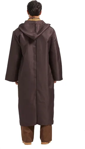 Vista 3 de Anakin - Disfraz de túnica con capucha para adultos, para Halloween, cosplay, uniforme