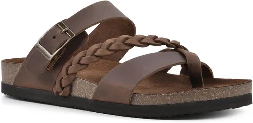Vista 4 de WHITE MOUNTAIN Hazy Signature Comfort - Sandalias moldeadas con tiras trenzadas para mujer