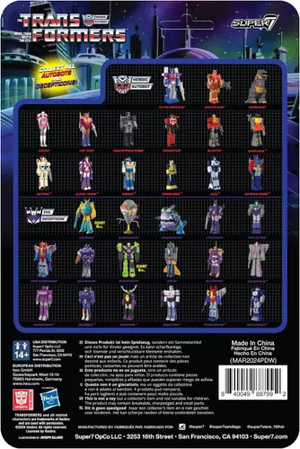 Vista 3 de Super7 Transformers Arcee (rosa y naranja) - Figura de acción de Transformers de 3.75 pulgadas con accesorio, coleccionables clásicos de dibujos