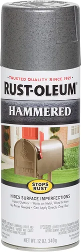Vista 25 de Rust-Oleum 7215830 – Pintura en aerosol con efecto martillado para prevención del óxido, 12 oz (340 g), color negro