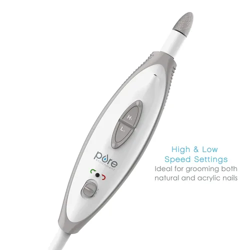 Vista 4 de Pure Enrichment PureNails - Kit profesional de manicura y pedicura de 10 piezas, juego de taladro eléctrico de uñas para aseo de calidad de salón