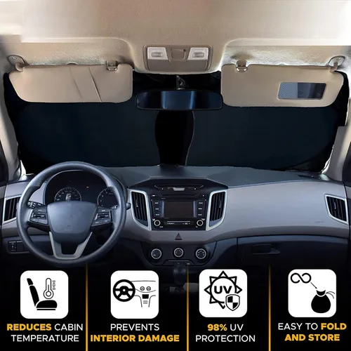 Vista 4 de for Benz GLA X156 2012-2016,Universal UV Protection Shield Car Windshield Sun Shade 190CM*90CM