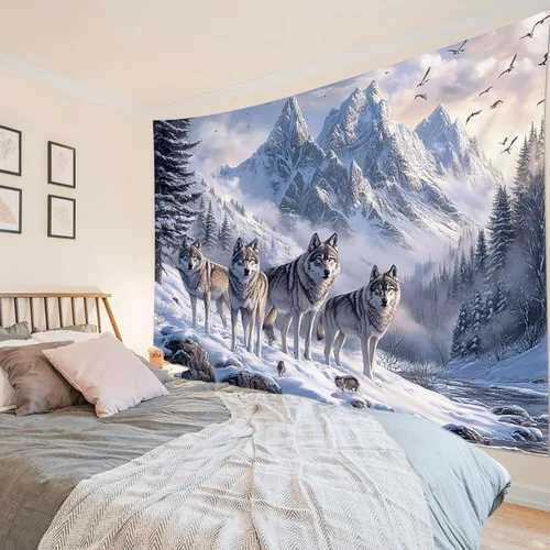 Vista 26 de HVEST Tapiz de mariposa para decoración de habitación, mariposas azules de fantasía en cielo estrellado, tapiz para colgar en la pared, tapiz negro