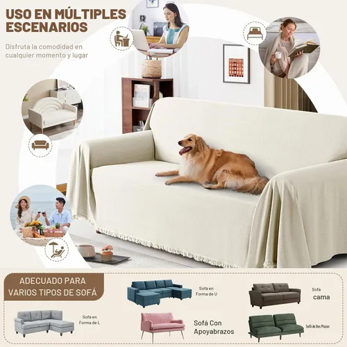Vista 6 de TAOCOCO Fundas de sofá para mascotas, mantas resistentes para sofá de 3 cojines, fundas para sofá seccional, fundas tipo manta duraderas para sofá