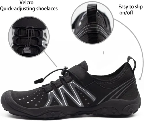 Vista 3 de Zapatos de agua para hombre y mujer, secado rápido, descalzos, para playa, Brook, atléticos, deportivos, para navegar, surf, senderismo, yoga, uso