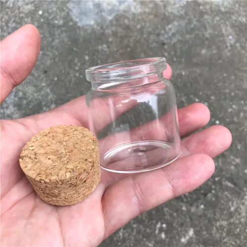 Vista 7 de Capacidad 1.7 fl oz botellas de vidrio con corcho pequeño transparente mini frascos de vidrio vacíos frascos 6 unids/lote