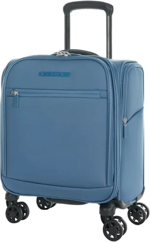 Vista 35 de Verage Equipaje de mano debajo del asiento de 14 pulgadas con ruedas giratorias y puerto de carga USB, maleta con ruedas para aerolíneas, bolsa Negro