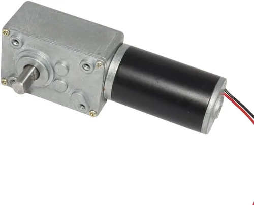 Vista 3 de Pequeño motor de engranaje helicoidal reversible de 35 RPM DC de alto par de 12 voltios para reemplazo de impulsión de barbacoa