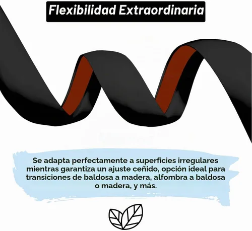 Vista 3 de Tira de Transición de Piso Autoadhesiva para Alfombra, Madera, Azulejo, Vinilo, Piso Laminado, Cubierta de Transición, Borde, Ribete, Espacio