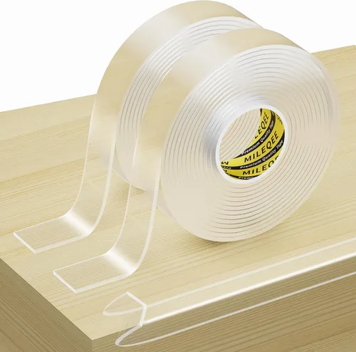 Vista 9 de Tira protectora de borde transparente, 1.57 pulgadas x 9.84 pies, cinta de cubierta de borde afilado, protectores autoadhesivos para puertas