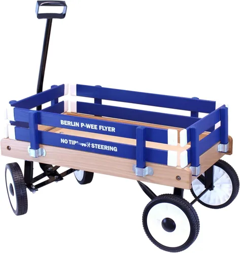 Vista 2 de AmishToyBox Berlin P-Wee Wagon - Modelo F257 - Amish fabricado en Ohio, Estados Unidos (azul)