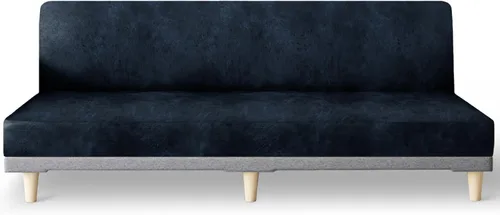 Vista 49 de molasofa - Funda elástica para futón de aspecto de cuero, cubierta para sofá sin brazos, protector de muebles con parte inferior elástica, funda