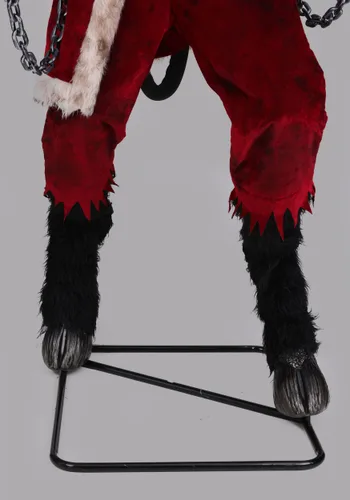 Vista 8 de Decoración Animatrónica Krampus de 6.5 Pies Multicolor