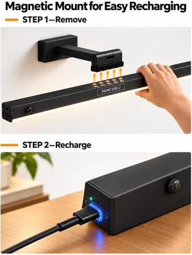 Vista 5 de Gardenreet Luz de imagen para pared, 20,000 mAh, recargable de 24 pulgadas