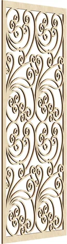 Vista 55 de 9 3/8"W x 24 3/8"H x 1/4"T Marilla Decorativos Paneles de Pared de Madera Calado, Abedul