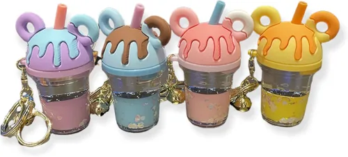 Vista 6 de Kawaii Donut Boba Llavero