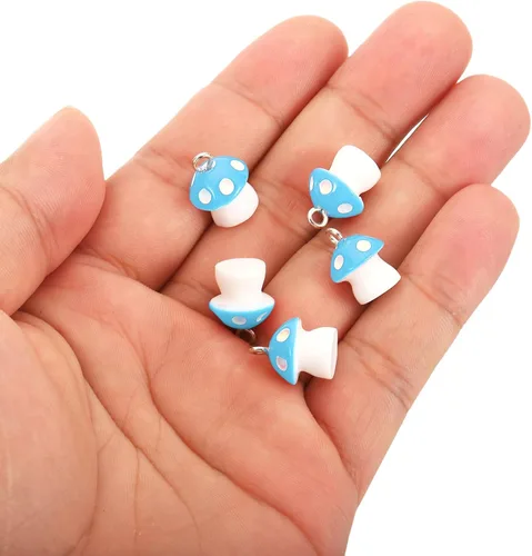 Vista 4 de PATIKIL 30 piezas de dije de hongo, mini dije de hongo, resina a granel, lindo para hacer joyas, pulseras, aretes, collares
