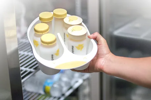 Vista 3 de Medela Juego de soluciones de almacenamiento de leche materna, suministros y recipientes de lactancia materna, organizador de leche materna, hecho