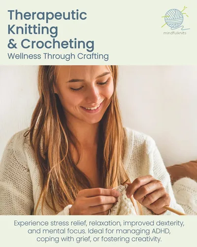 Vista 6 de mindfulknits Kit de Tejer para Principiantes Adultos con Agujas de Tejer, Aguja de Lana e Hilo de Tejer 100% Algodón (4) – Para Hacer Toallitas - Zen