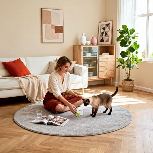 Vista 7 de Juguetes para gatos adultos aburridos de interior, juguete interactivo recargable para gatos, juguete 2 en 1 para ocultar y buscar con movimiento