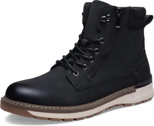 Vista 10 de Vostey Botas de hombre Casual Chukka Cremallera Lateral Moda Bmy8050a-negro