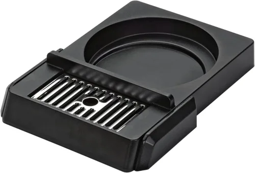 Vista 2 de Service Ideas APD2BL - Estante modular para 2 Airpots con bandeja de condimentos, plástico, negro.. APD2BL in Black Plastic