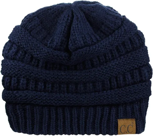 Vista 94 de C.C Trendy Warm Chunky Soft Stretch Cable Knit Beanie